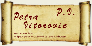 Petra Vitorović vizit kartica